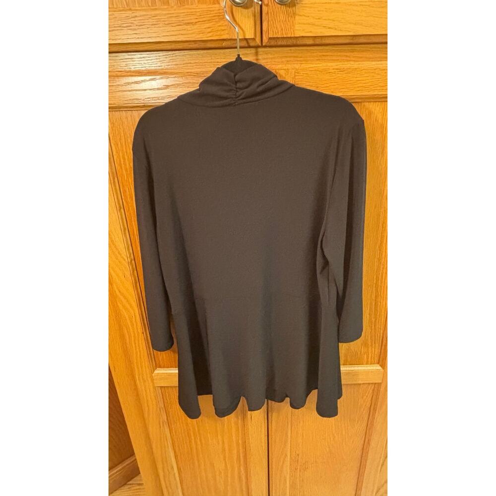 Carol Rose Dressy stretch Cardigan lightweight 3/4 sleeve jacket style top - Picture 6 of 9